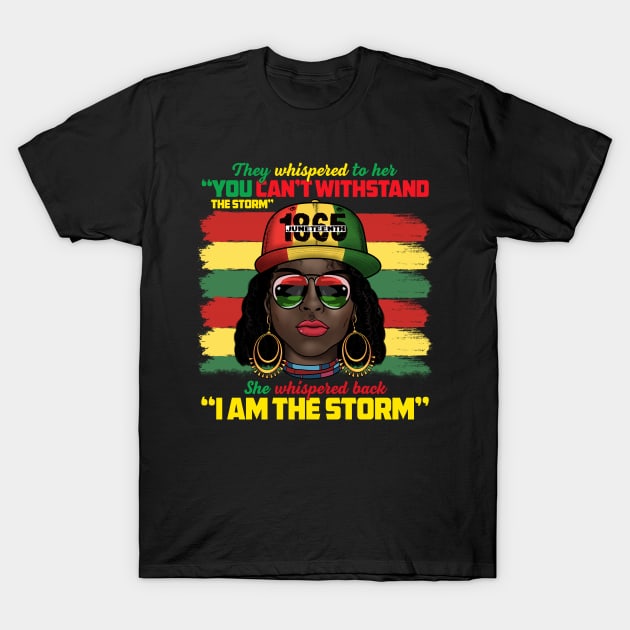 Black African American Ladies Juneteenth Black History Month T-Shirt by GLOBAL TECHNO